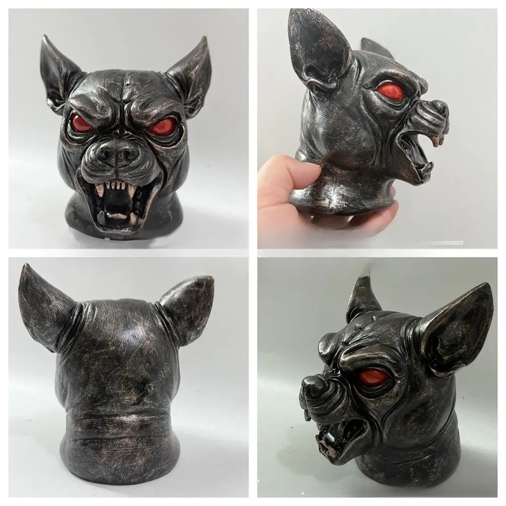 

Украшение на капот автомобиля с собакой демона, 3D скульптура головы собаки, эмблема автомобильного аксессуара, украшение автомобиля на Хэллоуин B0P1