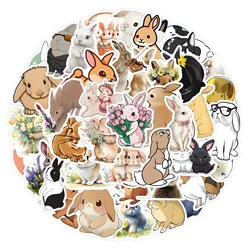 110pcs Cartoon Animal Cute Rabbit Creative Decoration Suitcase Water Cup Computer Waterproof Sticker