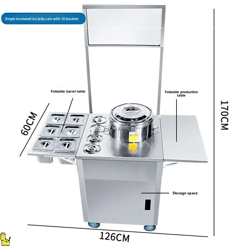 CZ Stall Push Cart Entrepreneurship Handmade Ice Powder Push Cart Cold Drink Stall Cart