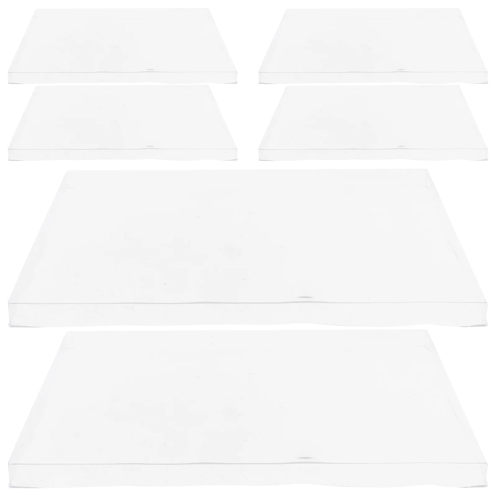 6pcs Clear Tray Covers Jewelry Tray Cover Transparent Transparent Dust Cover For Display Organizer Reusable Protector Polished