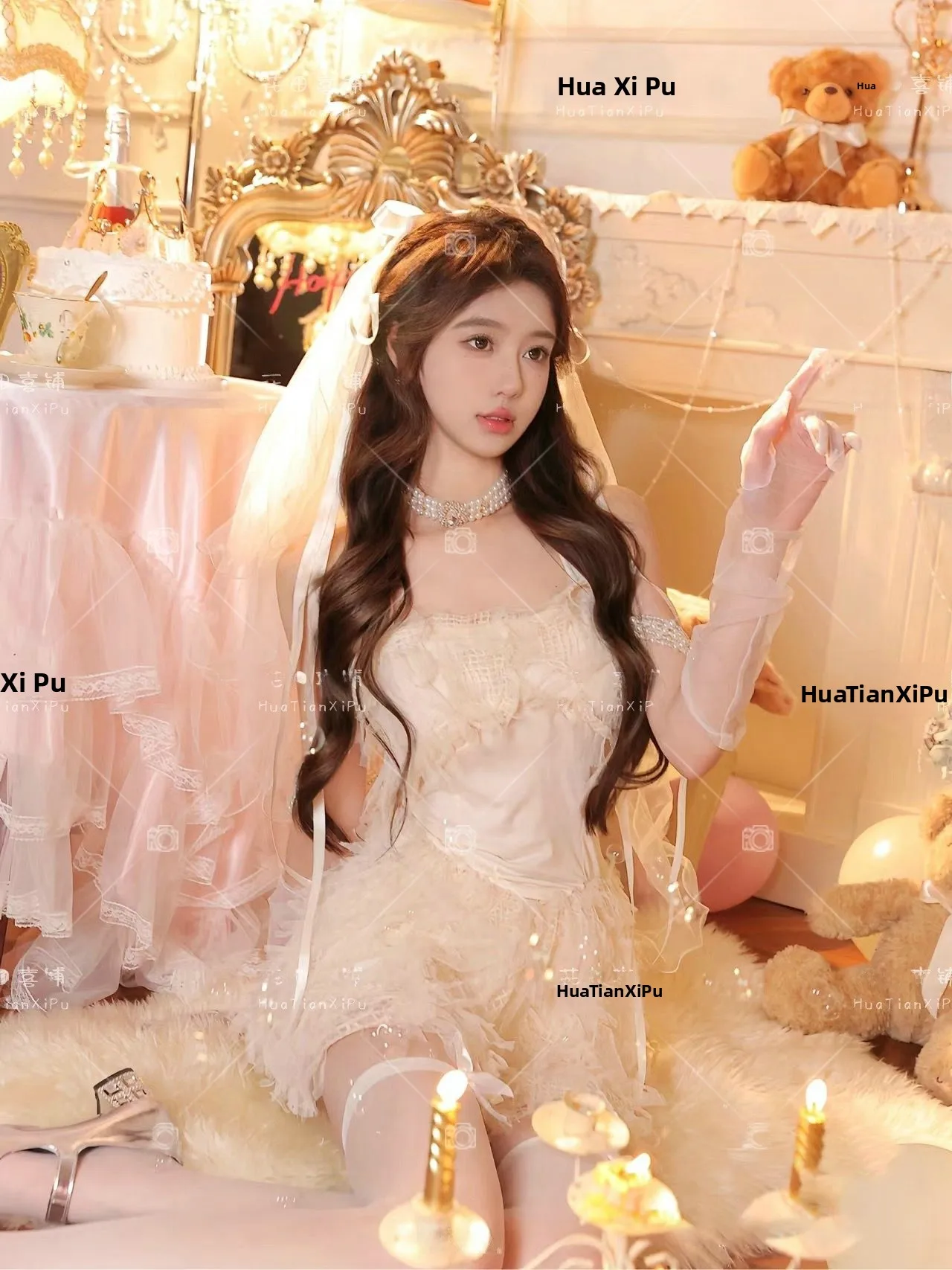 

Princess Style Korean Fashion Studio Photography Costume Birthday Art Photo Shoot Clothing High-End Feel Women's Wear