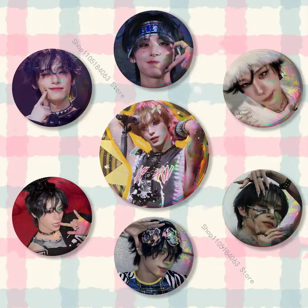 

H-Haru X-Xlov Badges Button Round Creative Pin Brooch Badge Bag Decor Fans Collect Friends Gifts