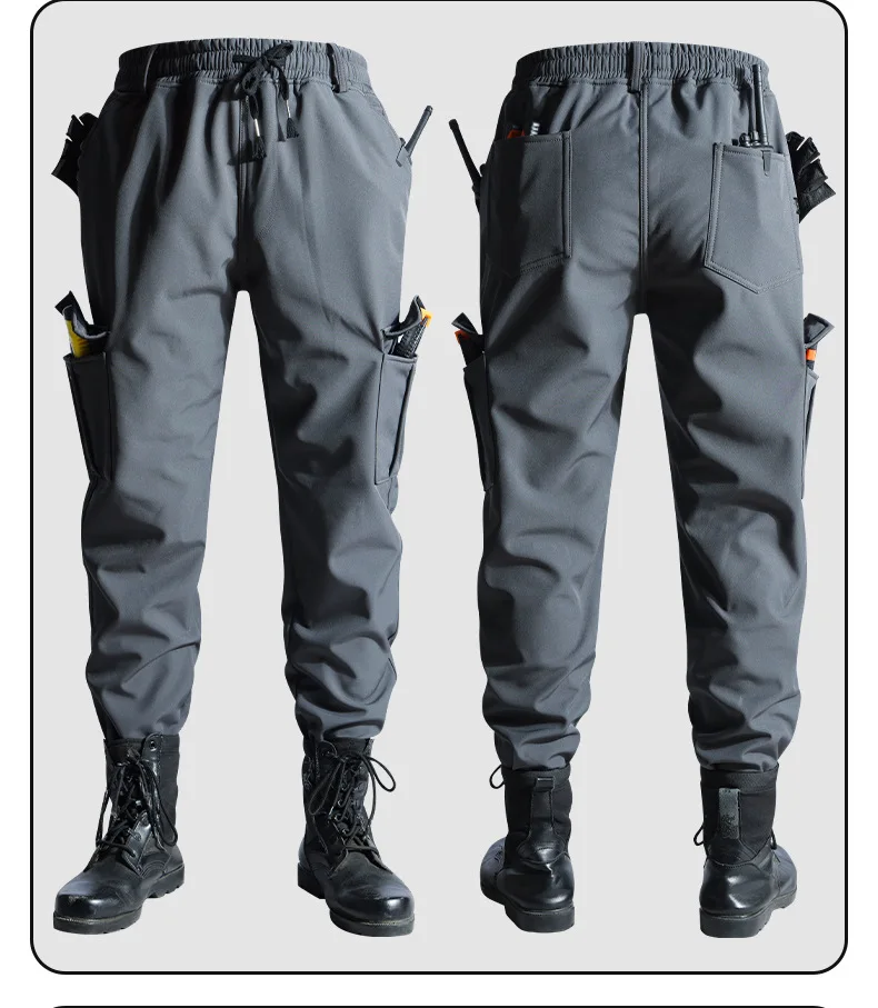 Unisex Fleece-gefütterter Wind- und Wasserdichter Herbst-Winter-Outdoor-Kletteranzug Taktische Arbeitskleidung Zweiteiliges Set für Männer und Frauen – Detail 23