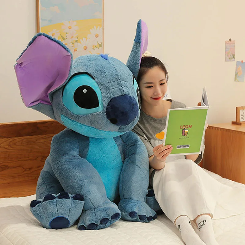 60cm Disney Stich Plüsch Spielzeug Puppe Anime Lilo & Stich Sitz stich Cartoon ausgestopfte Puppe Kinder tröstendes Kissen Kinder Geschenk