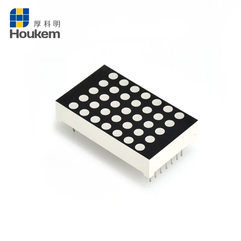 50 Uds. Módulo de HOUKEM-12057-AB led rojo de ánodo común 5x7 250326