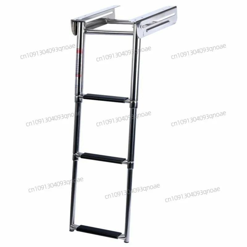 Scaletta telescopica per imbarco per barca pieghevole a 3 gradini in acciaio inossidabile 316 sotto la piattaforma