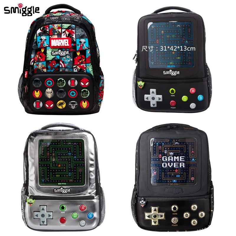 Australian Smiggle Backpack Cartoon Game Console Football Backpack Student Large Capacity Schoolbags For Children'S Boys Gifts