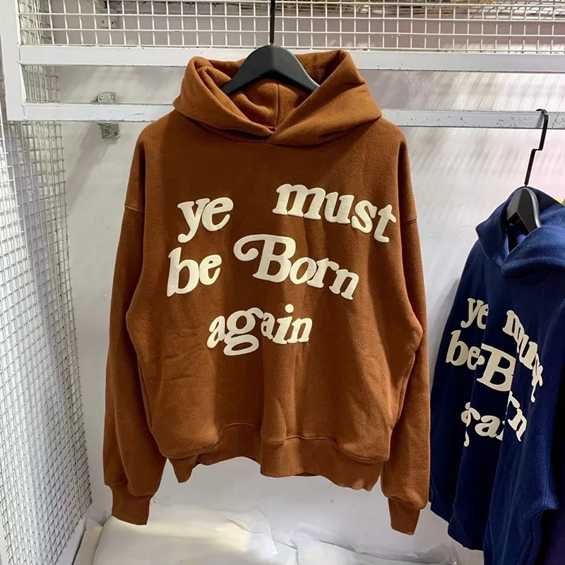23FW クラシックフォームロゴ Ye Must Be Born Again パーカー男性女性