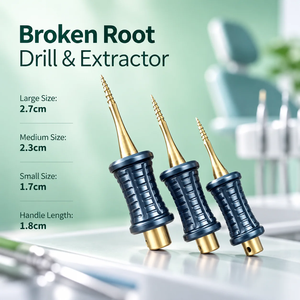 Professional Dental Broken Root Drill & Extractor Set High Toughness Fracture Resistant for Oral Surgery Clinic Extraction Use