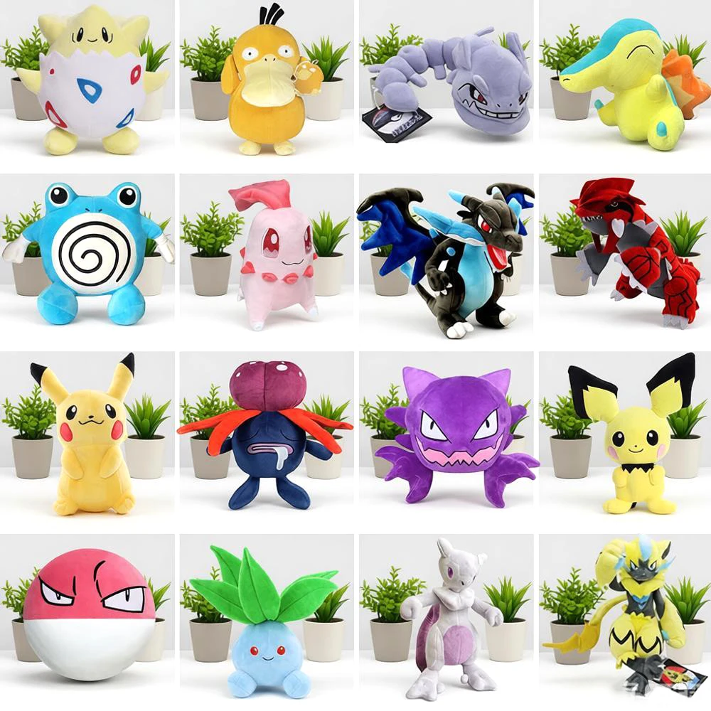 30cm Mittelgroße Voltorb Groudon Gloom Pokémon Puppe Cartoon Zeraora Charizard Togepi Plüschtier Weiches Steelix Haunter Stofftier