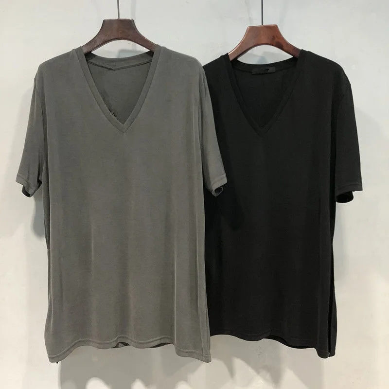 

Женская футболка больших размеров ort Sve, новинка лета, свободный крой, закрывающий живот, однотонный топ, корейский Sle V-Ne, повседневная одежда