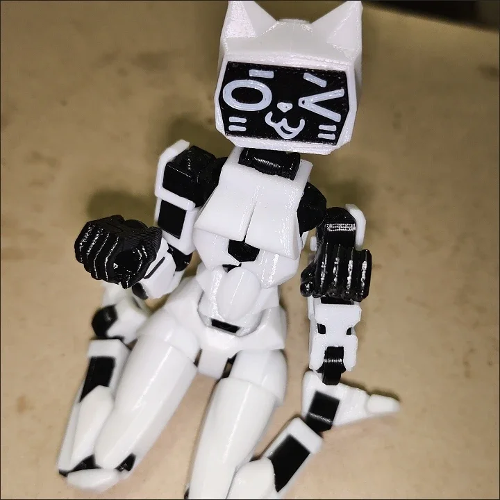 Dummy13 Lucky13 3D Printed Posable Figure with Cat Ears Articulated Doll for Home Decor Gift