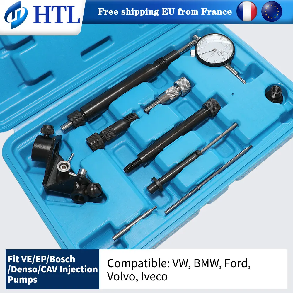 Diesel-Einspritzpumpen-Einstellwerkzeug-Set mit 0,01 mm Präzisions-Messuhr für VE EP Rotationspumpen, kompatibel mit VW, Ford, BMW, Volvo, Cummins Dieselmotoren