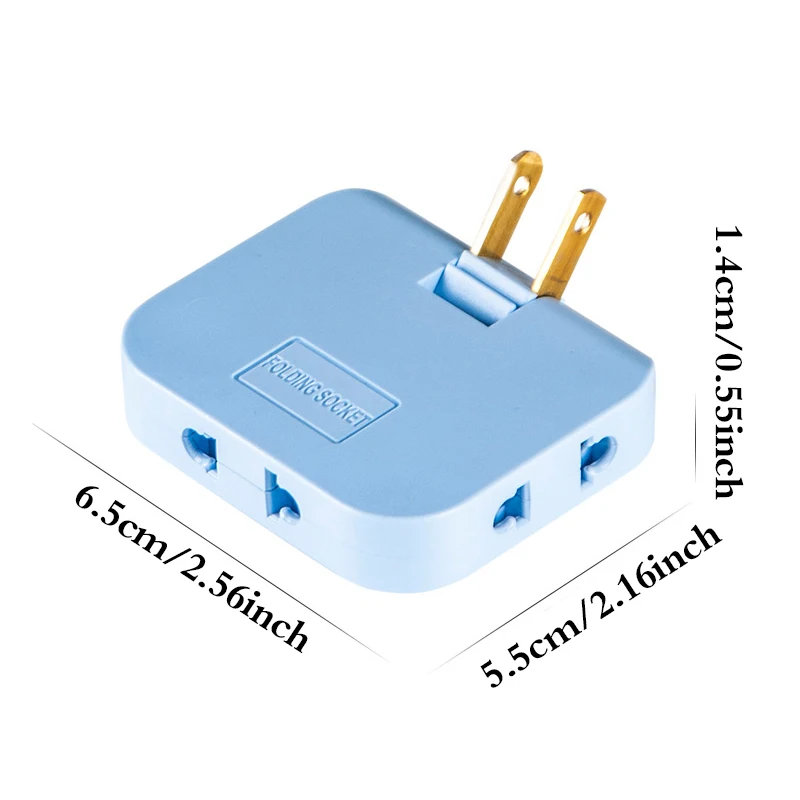 3 인 1 EU 확장 플러그 전기 어댑터 180 도 회전, 휴대 전화 충전 변환기 소켓