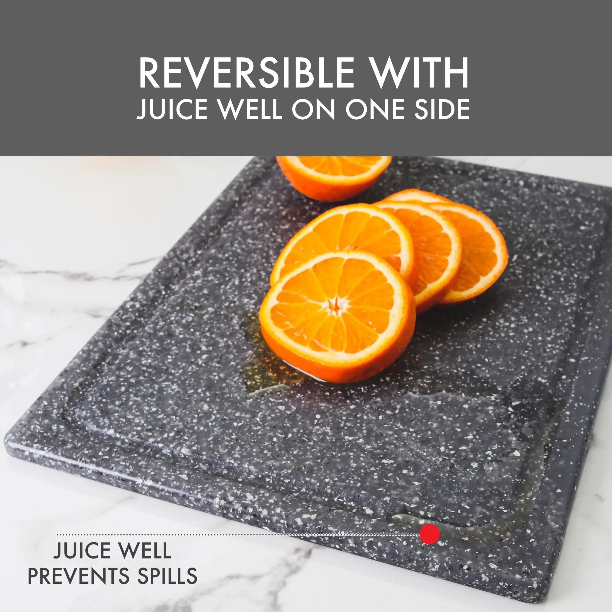 10 x 13 Poly Granite Cutting Board in Heavy Granite Finish