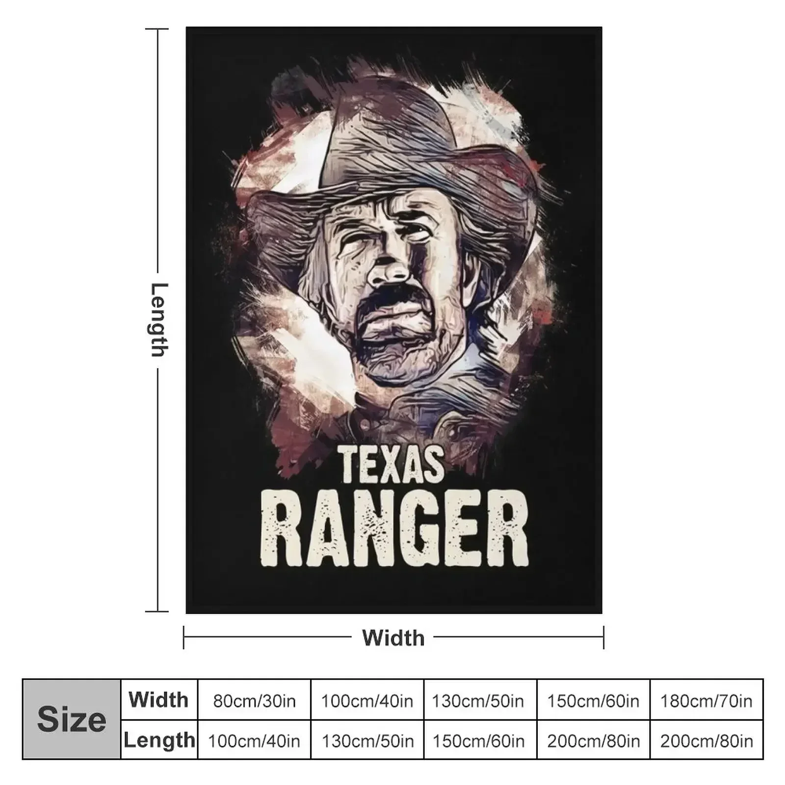 CHUCK - The Legendary Texas Ranger Throw Blanket couch cozy soft plush fuzzy picnic outdoor blanket