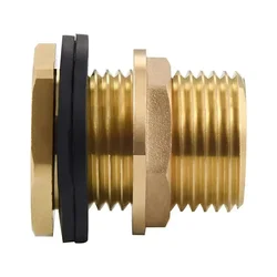 Fitting Adapter Reliable Brass Bulkhead Fitting for Water Towers and Inlets with 3/4 Male GHT and 1/2 Female NPT Threads