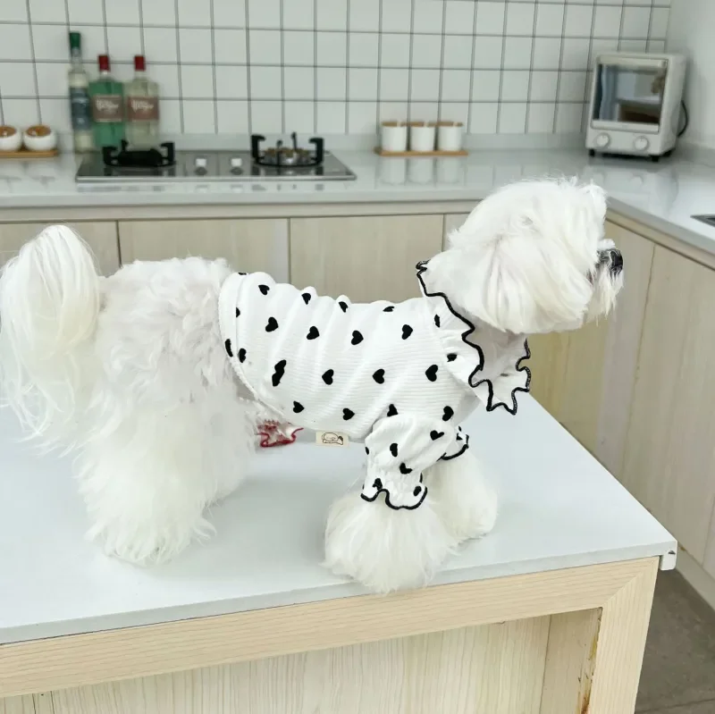 Dog Pajamas T-shirt Cat Clothing Pyjama Shirt Yorkshire Pomeranian Shih Tzu Maltese Poodle Bichon Small Dog Clothes Pet Costumes