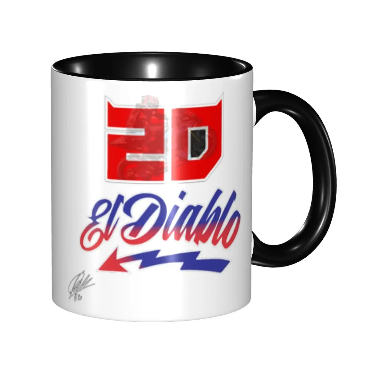 Personalized Fabio Quartararo French Motorcycle Racer Coffee Mugs DIY Ceramic Milk Tea Cup