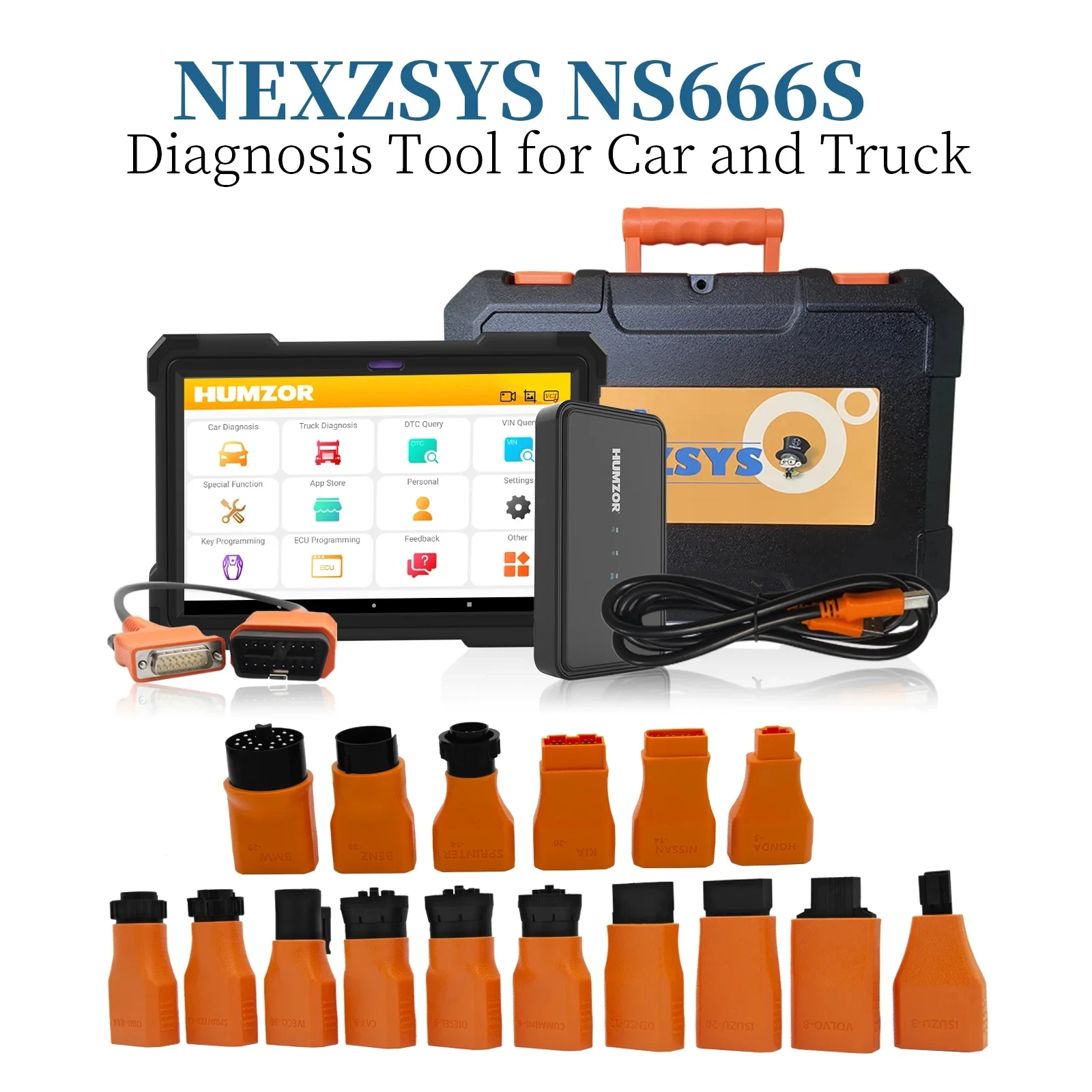 HUMZOR NexzSYS 806 Truck Diagnostic Tool Support Windows System 18 Special Functions Diesel Vehicle Diagnostic Instrument