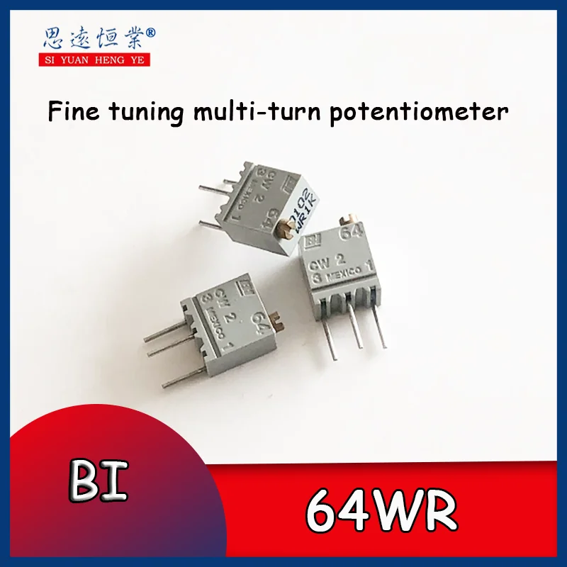 

5pcs 64WR imported BI precision fine-tuning multi-turn potentiometer 1K/5K/10K/20K adjustable resistance