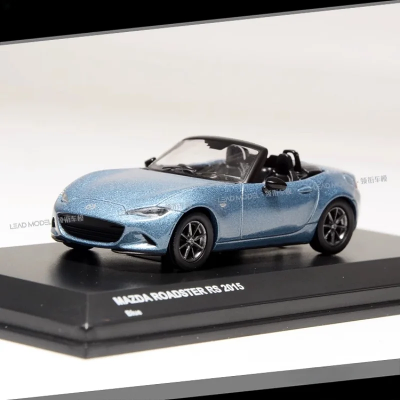 1:64 Mazda MX5 Roadster convertible blue, alloy die-cast static miniature car hipster play model,toy for boys, adult collection.