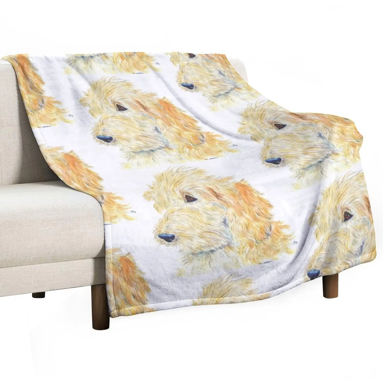 

Cream Labradoodle Throw Blanket warm for winter Luxury Designer Luxury Thicken Single Blankets