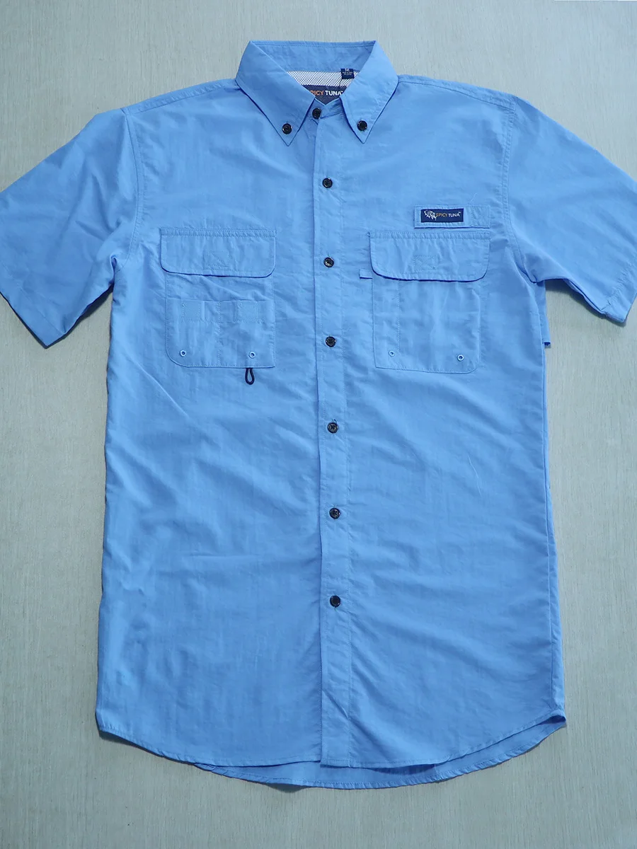 Quick Dry Outdoor Shirt Short Sleeve UV50 Sun Protection Fishing Mountain Climbing Travel Lightweight Breathable Men's 