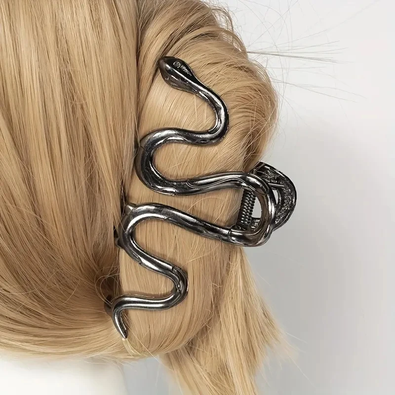 

Gothic serpentine metal hairpin, shark clip, high-quality sense of the back of the head, hairpin, gripper hair orname