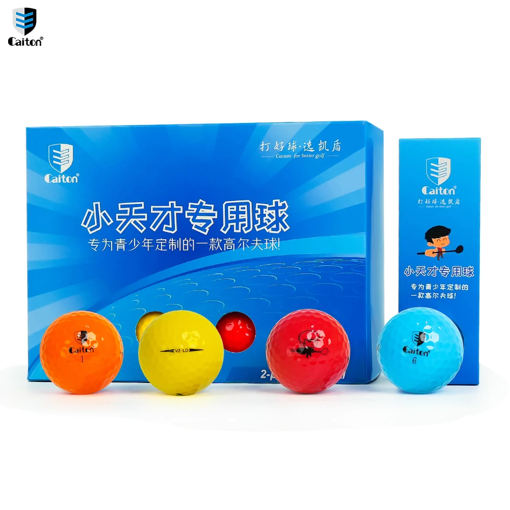 Caiton Golf Ball for Beginners and Youth - 24 Balls/Box, High Resilience Double Layer, Better Control, Coach Recommended