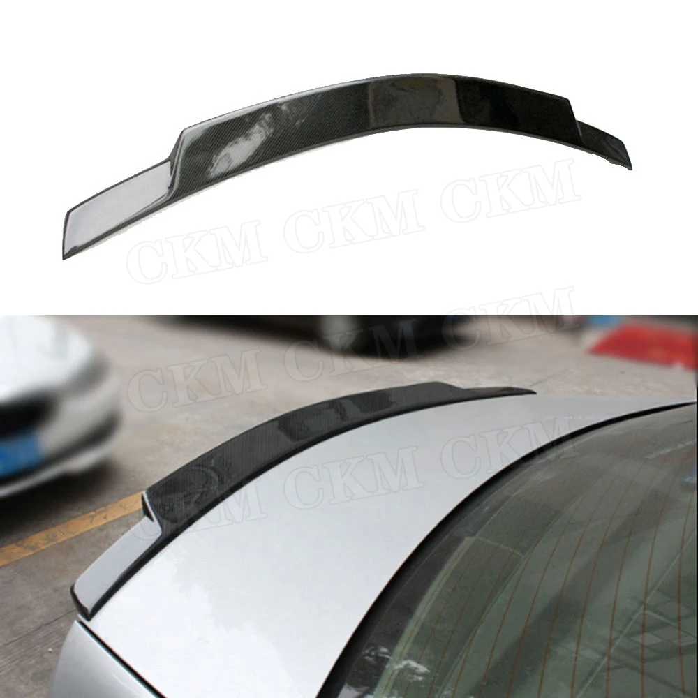 

CKMUUER C Class Carbon Fiber for Mercedes Benz W204 C300 C63 AMG Sedan 2007-2014 Rear Boot Spoiler Trunk Trim Wings Body Kits