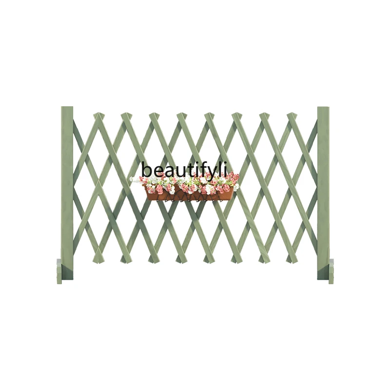 

GY Outdoor Fence Fence Decorative Fence Fence Pet Carbonized Fence Telescopic Guardrail Rattan Rack Slide Door Garden Balcony