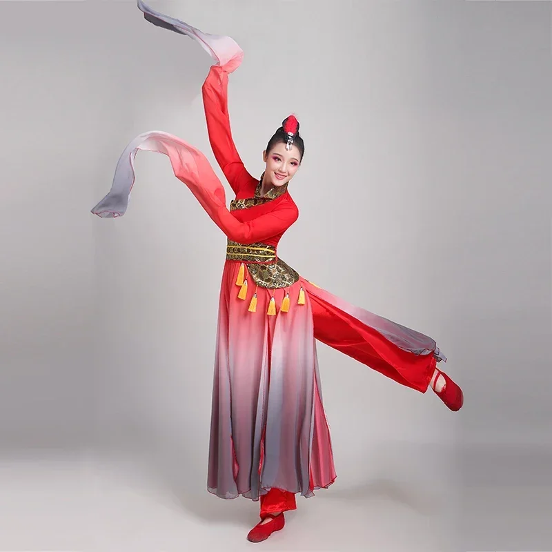 Chinese Style Hanfu Classical Yangko Clothing Female Fan Dance National Performance Waist Drum Suit Traditional Yangko Dance