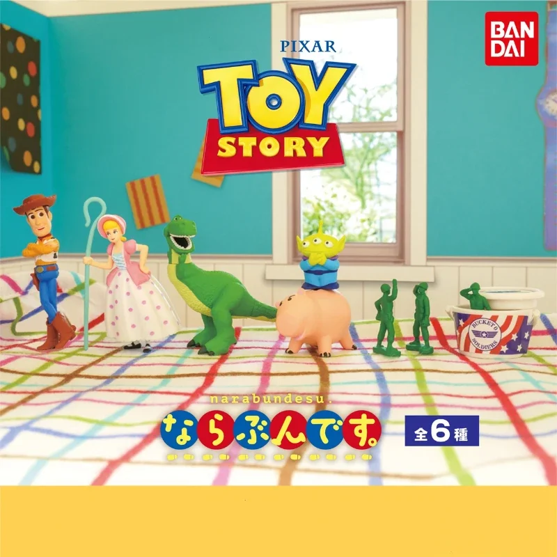 

BANDAI Gashapon Capsule Toys Toystorys Queuings Dolls Woodys Boes Peeps Aliense Action Figures Anime Character Gifts for Kids