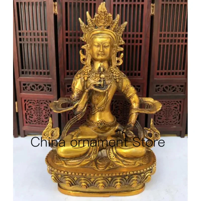 

China brass archaize Tibetan Buddha crafts statue