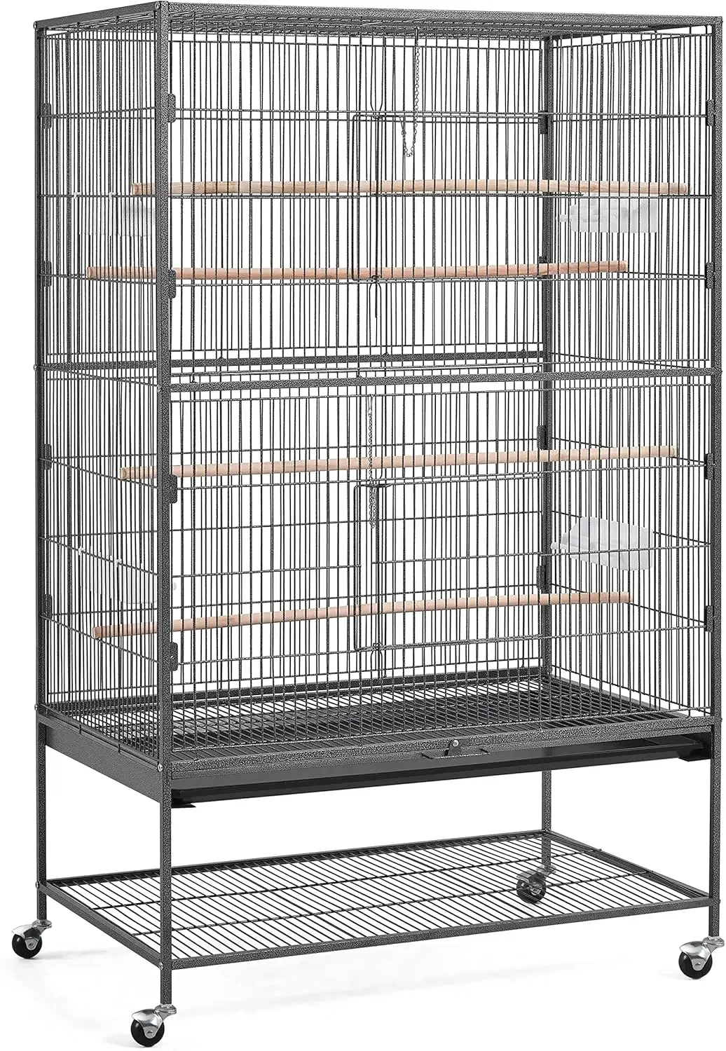 Topeakmart X-Large Parrot Cage Bird Cage with Rolling Stand Medium Birds Cockatiels Quaker Green Cheek Sun Conure African Grey