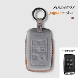Alcantara Car Remote Key Cover Case For Land Rover Range Rover Evoque Freelander2 For Jaguar XF XJ XE XJL XEL XFL F-Pace I-Pace