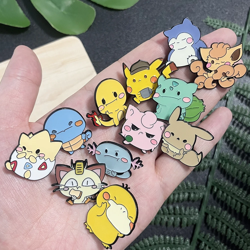 6-12 Stück/Set Japanische Anime-Elfen-Emaille-Pins, Niedliche Monster-Metallbroschen, Reversnadeln, Fantasy-Abenteuer-Schmuck, Geschenk für Sammler