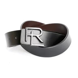 Nieuwe Luxe Designer Merk Riem Mannen Hoge Kwaliteit Vrouwen Echt Echt Lederen Jurk Band Voor Jeans Tailleband Business Koffie 3.8Cm