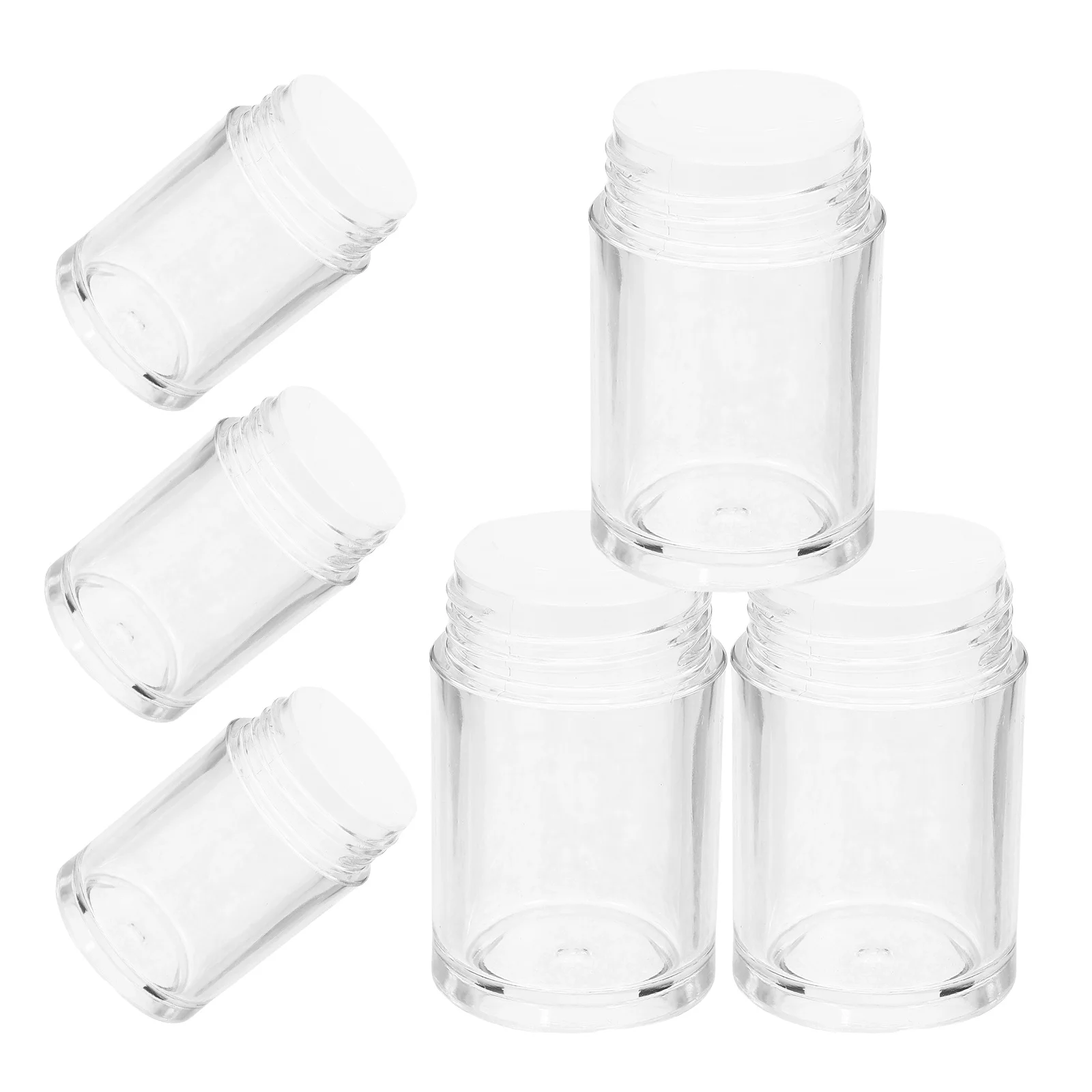 

6pcs Loose Powder Bottle Plastic Travel Empty Bulk Talcum Portable Container Refillable Open Hole Design Fits Handbags
