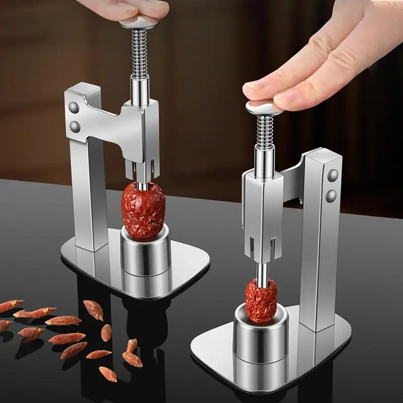 Stainless Steel Red Dates Corer Manual Jujube Pitter Cherry Olive Fruit Core Remover Seed Push Out Tools Kitchen Accessories