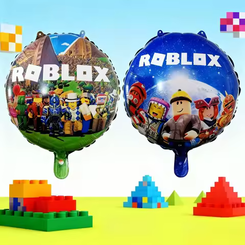 20pcs Hot Game ROBLOX Theme Series Cartoon Aluminum Film Balloons Cute Character Birthday Party Supplies Balloons