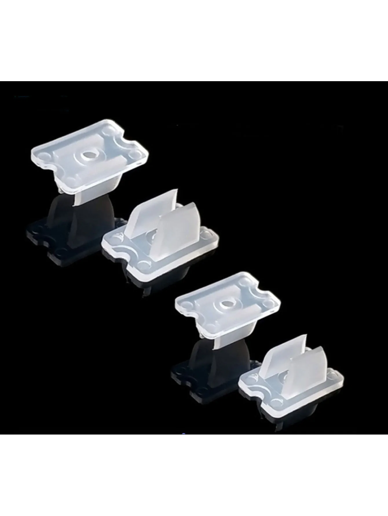 30 clips de plástico para tiras de luz de neón de 6 × 12 mm, sujetadores resistentes no metálicos para instalación fija de tiras de neón LED blandas y duras.