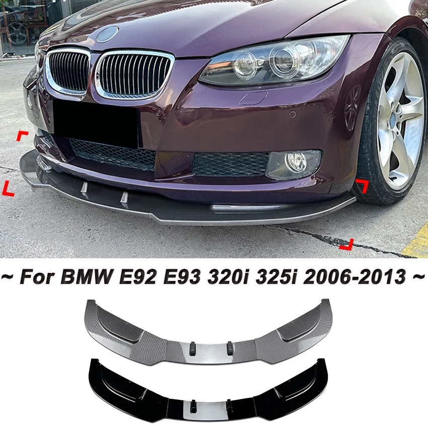 

Car Front Bumper Lip Canards Splitter Spoiler Bumper Guard Tuning Body Kits For BMW 3 Series E92 E93 2006-2013 Regular Version