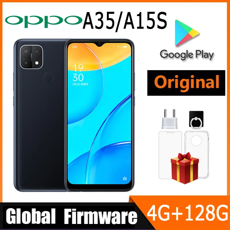 

Oppo A35/A15S 4G LTE Mobile Phone Global firmware MediaTek Helio P35 Android 10.0 6.52" 60HZ 13.0MP Face ID Fingerprint 4230mAh