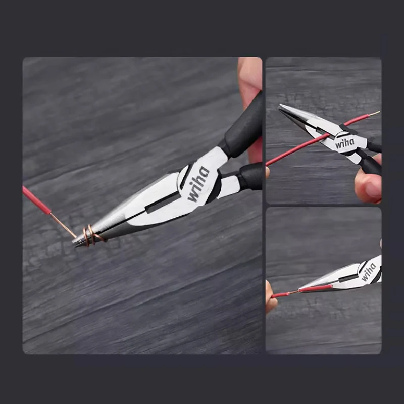 Germany Wiha 6 Inch Long Nose Pliers With Wire Cutter Needle Nose Pliers for Heavy Duty Cutting and Bending NO.43533|45841