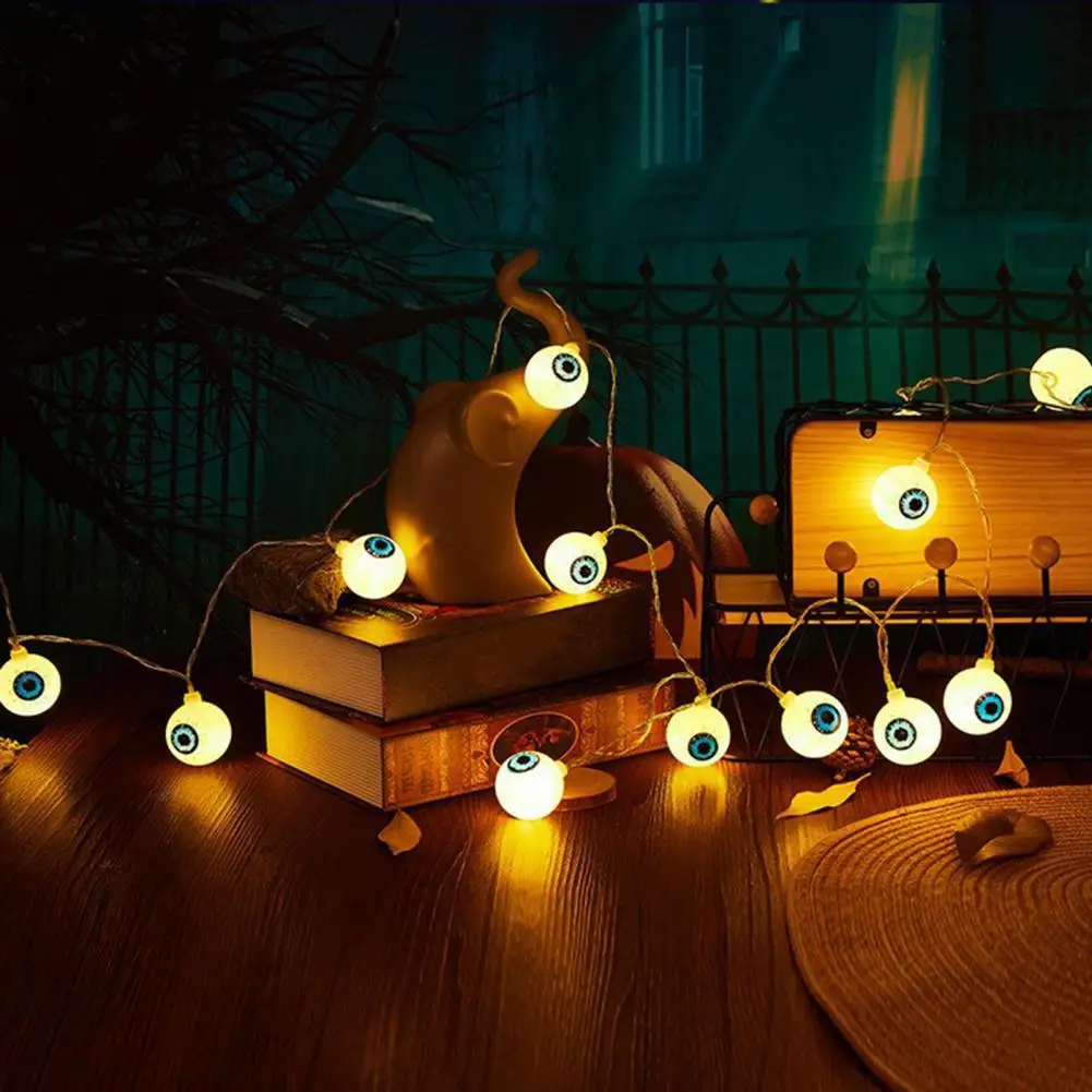 

Eyeball Twinkle Lights Halloween Party Lights Spooky Led Eyeball String Lights for Haunting Halloween Decor Twinkling Ghost Eye