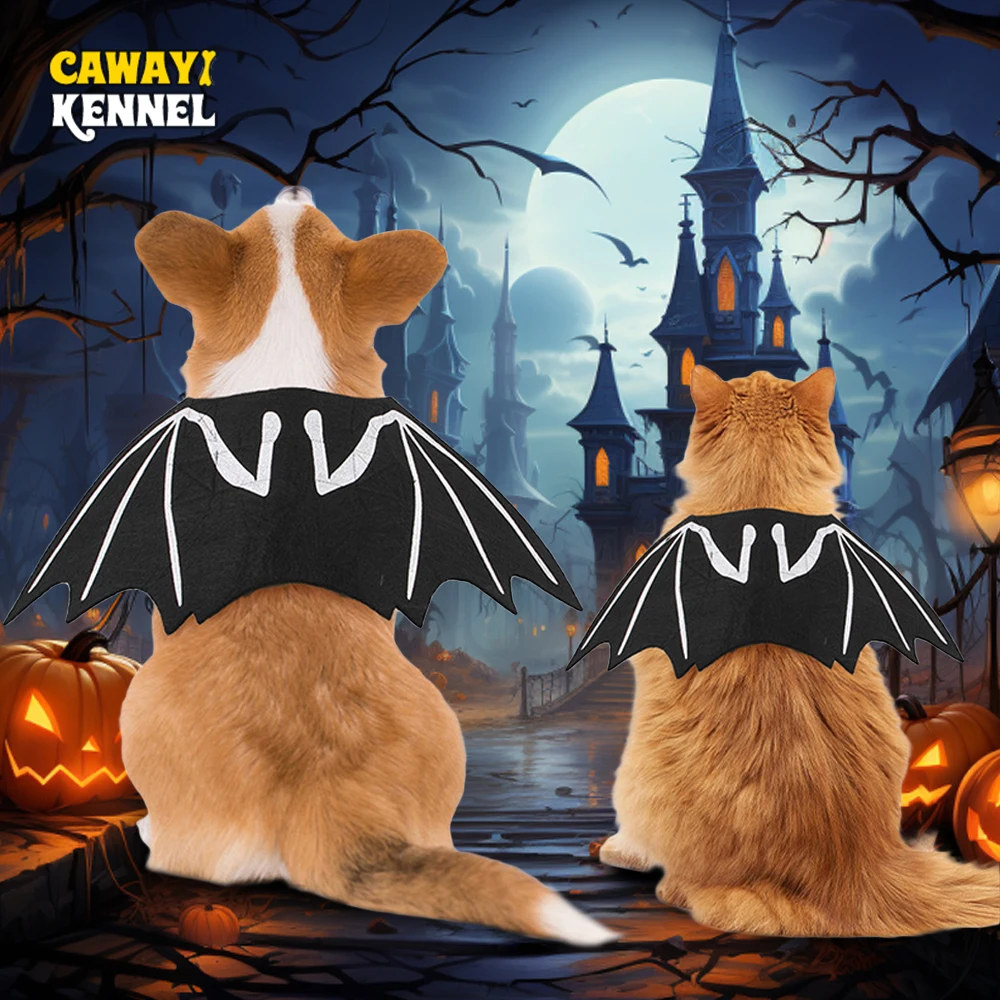 Haustier Katze Halloween Kleidung lustige Hund Kostüm künstliche Fledermaus Flügel Welpe Cosplay Requisite personal isierte Kleidung Haustier liefert