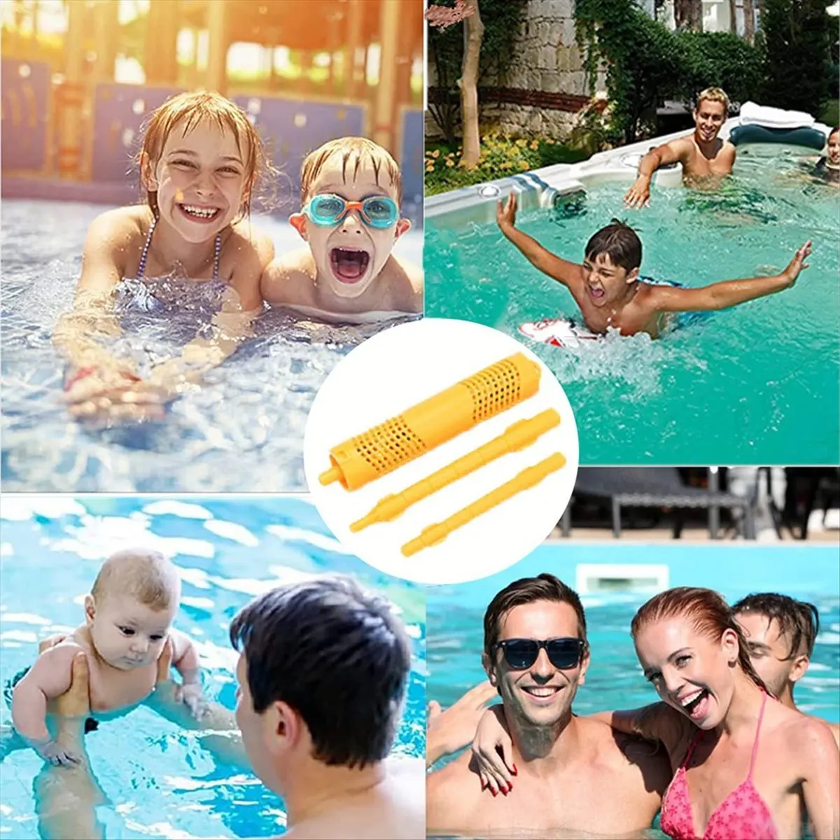 【A30I~】 2 Pack Spa Mineral Sticks Parts Cartridges for Swimming Pool Fish Pond Filter, Last for 4 Month Blue & Yellow
