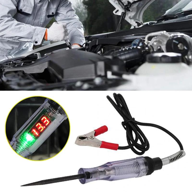 

1Pc 6V/12V/24V Automobile Circuit Tester Digital Display Electric Pen Voltage Circuit Tester Car Truck Diagnostic Repair Tools